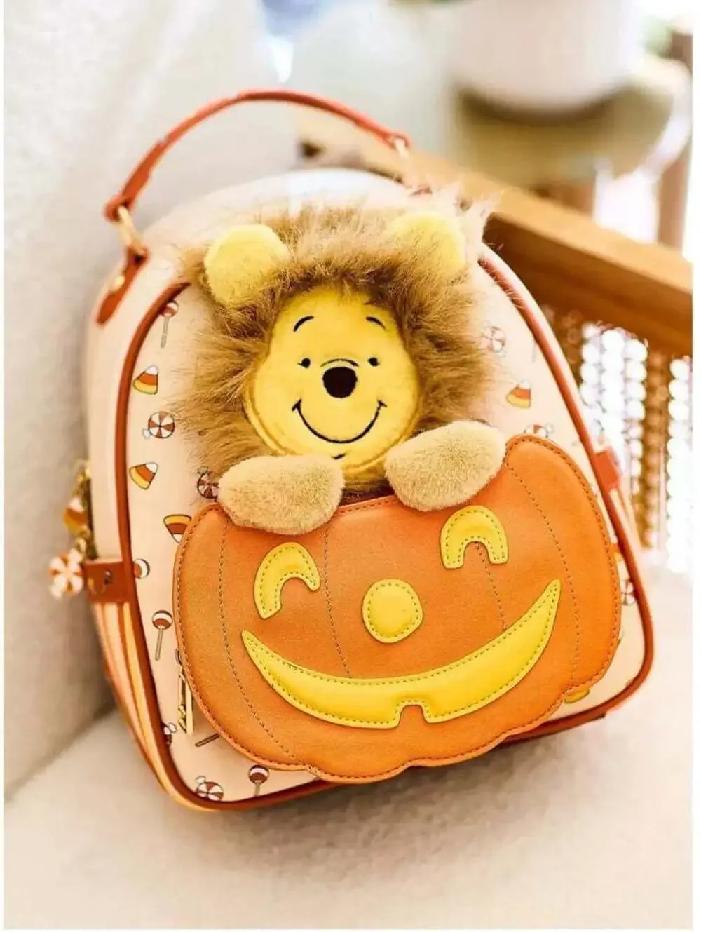 Disney Winnie the Pooh Lion Pooh Bear Pumpkin Mini Backpack